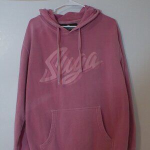 Suga Pink Garment Dyed Pullover Hoodie Independent Trading Co Women’s L